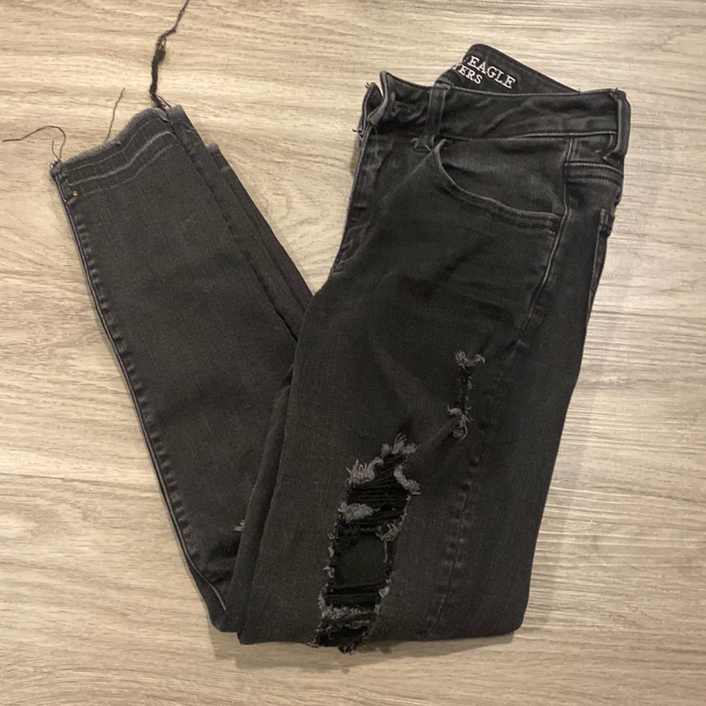 Black ripped jeans